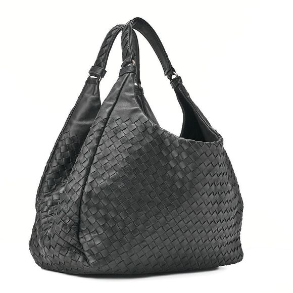 Bottega Veneta Tote Bag Intrecciato Lambskin Black Ladies Bag Brand [shipping - Picture 3 of 10